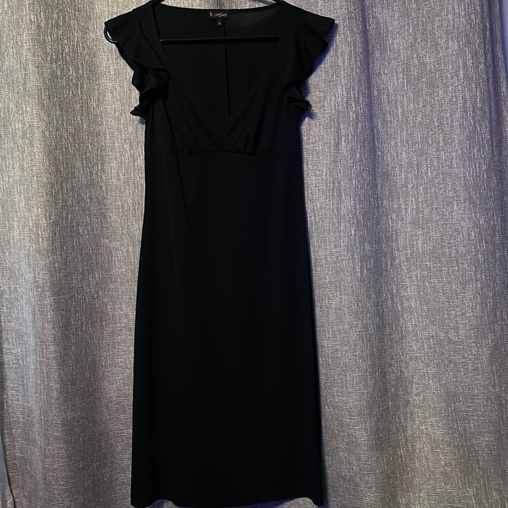 HOURGLASS BLACK FITTED DRESS SIZE SMALL